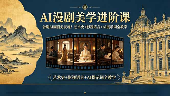 提升AI画面表现力！AI漫剧美学进阶课，艺术史+影视语言+AI提示词全教学
