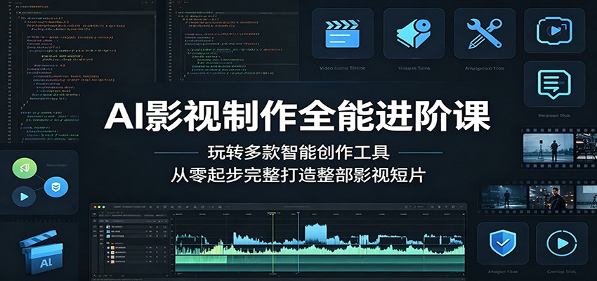 AI影视制作实操课:玩转多款智能创作工具,从零起步掌握影视短片创作 AI影视制作实操课:玩转多款智能创作工具,从零起步掌握影视短片创作