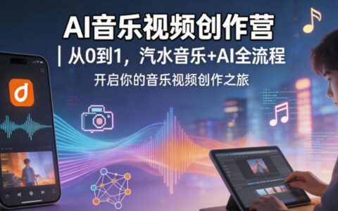 AI音乐视频创作营｜从0到1，汽水音乐+AI全流程实战，开启你的被动收入变现之路