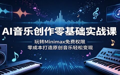 AI音乐创作零基础实战课：玩转Minimax免费权限，低成本打造原创音乐变现方法