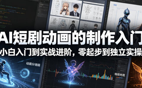 2025AI短剧动画制作实战教程：从零基础到独立变现指南