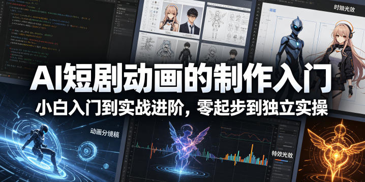 2025AI短剧动画制作实战教程：从零基础到独立变现指南