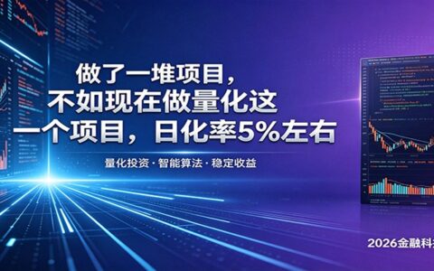 告别盲目试错！量化交易自动化运行，日化收益5%模式简单可控