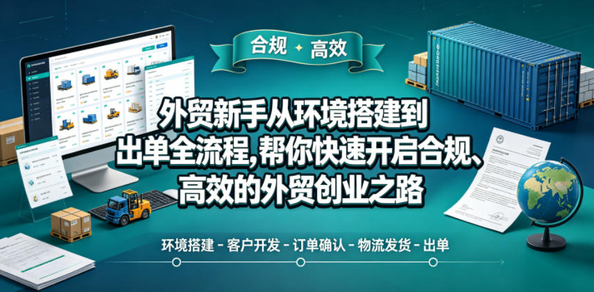 外贸新手从环境搭建到出单全流程指南：合规高效开启外贸创业
