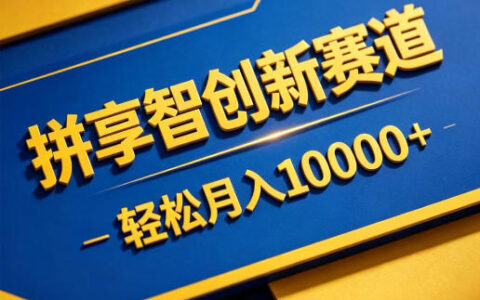 拼享智创新赛道实战指南：低门槛轻资产项目，收益稳定、变现潜力可放大