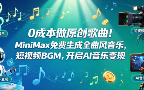 实测MiniMax：免费创作全曲风原创音乐，短视频BGM变现实战指南