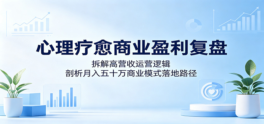 心理疗愈商业复盘：变现50万运营逻辑与变现路径拆解