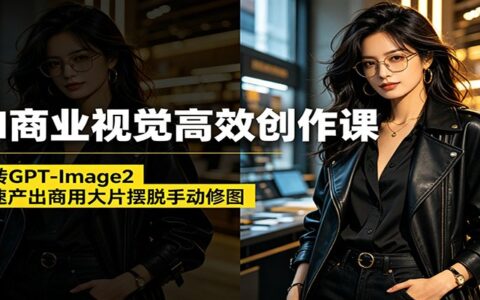 AI商业视觉高效创作课：玩转GPT-Image2，高效产出商用大片摆脱手动修图