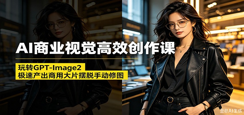 AI商业视觉高效创作课：玩转GPT-Image2，高效产出商用大片摆脱手动修图