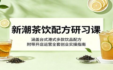 零基础茶饮创业实操课：台式港式奶茶果茶配方秘方+开店运营指南，轻松复刻热门饮品
