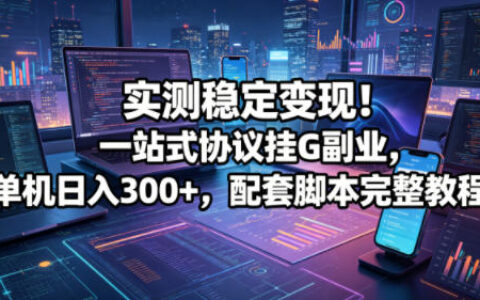 实测稳定变现！一站式协议副业项目，配套脚本完整教程