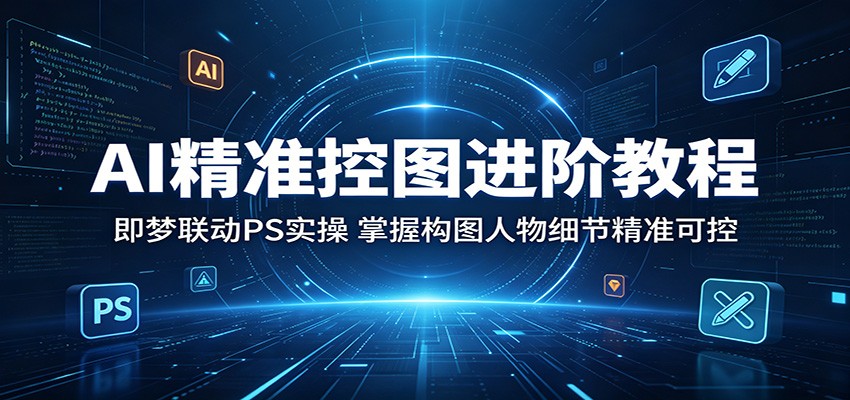 AI精准控图进阶教程：即梦联动PS实操，构图细节精准可控的变现指南