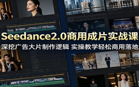 Seedance2.0广告大片实战课：深挖制作逻辑，实操教学高效商用应用