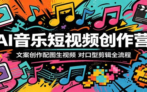 AI音乐短视频变现实操：文案创作配图生视频，对口型剪辑全流程指南