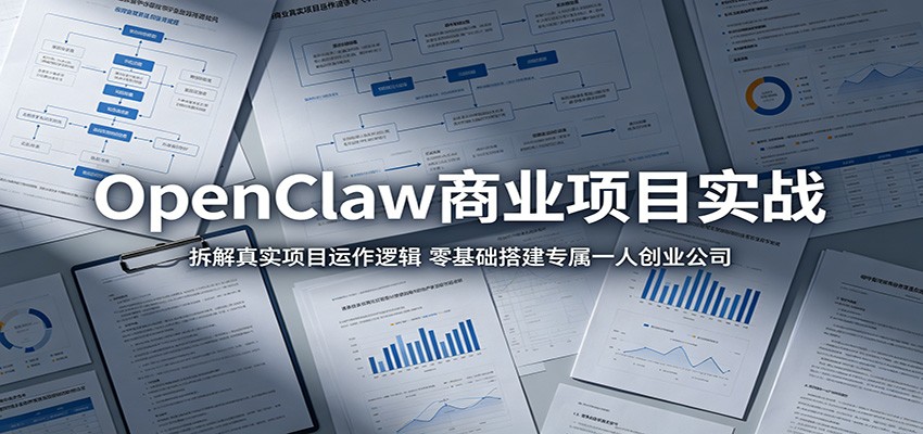OpenClaw AI创业实战：零基础部署到运营，搭建专属一人公司实现技术变现