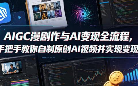 AIGC漫剧创作实战：手把手教你自制原创AI视频变现全流程