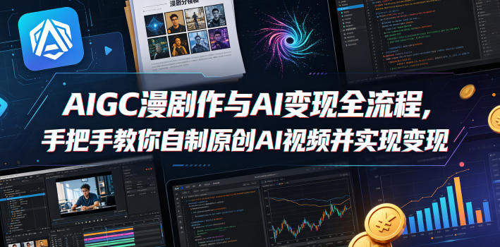 AIGC漫剧创作实战：手把手教你自制原创AI视频变现全流程
