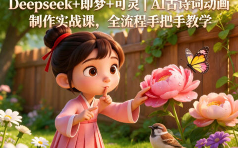 Deepseek+即梦+可灵｜AI古诗词动画制作实战课程：全流程教学指南