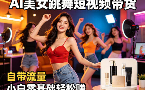 AI美女跳舞短视频带货变现指南：零基础新手实操策略，详细拆解