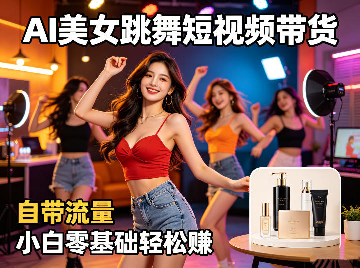 AI美女跳舞短视频带货变现指南：零基础新手实操策略，详细拆解