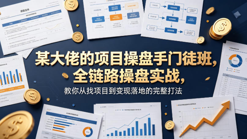 项目操盘实战课程：从项目挖掘到变现落地的完整实操指南
