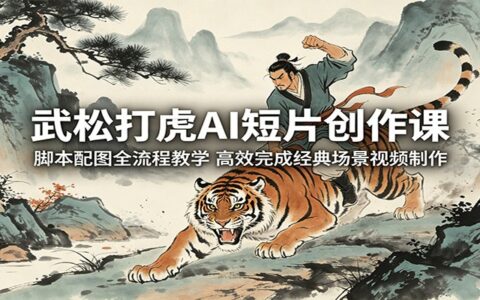 武松打虎AI短片创作课：脚本配图全流程教学，经典场景视频制作实操指南