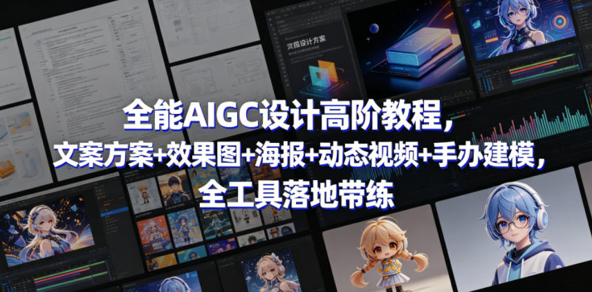 AIGC设计变现实战教程：文案+效果图+海报+视频+建模全工具实操指南