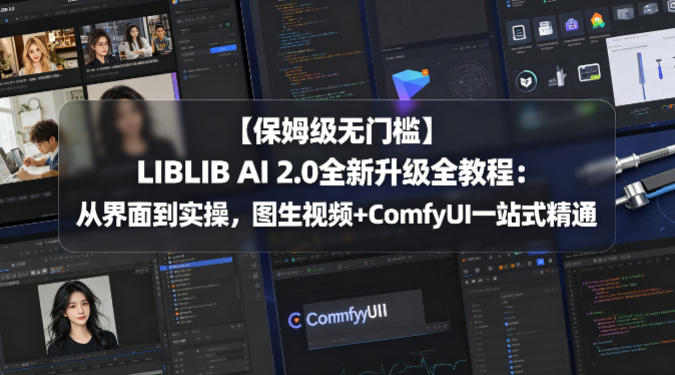 【保姆级实操】LIBLIB AI 2.0全新升级变现指南：图生视频+ComfyUI一站式精通
