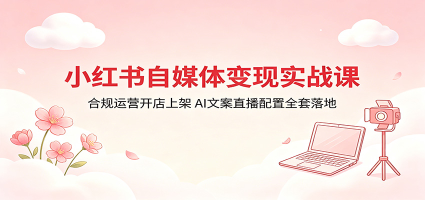 小红书自媒体变现实操指南：合规开店上架与AI文案直播配置全攻略