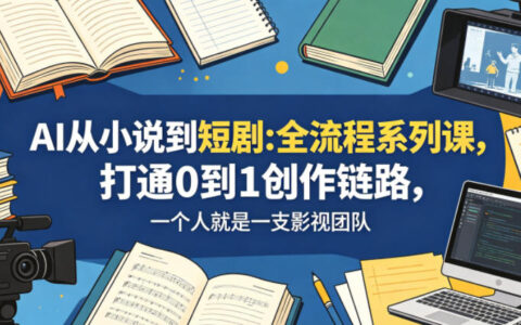AI小说转短剧全流程实战课：零基础到独立创作影视内容指南