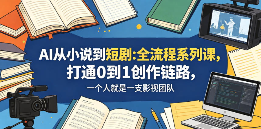 AI小说转短剧全流程实战课：零基础到独立创作影视内容指南