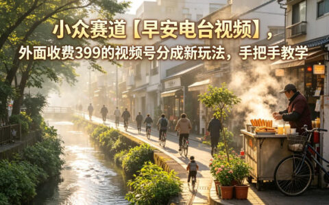 2026 小众赛道【早安电台视频】视频号分成策略手把手教学