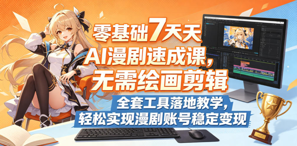 零基础7天AI漫剧速成:豆包即梦Vidu全套工具教学,小白轻松变现 零基础7天AI漫剧速成:豆包即梦Vidu全套工具教学,小白轻松变现