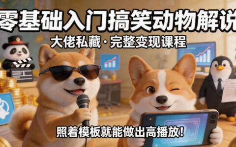 零基础搞笑动物解说变现教程：完整模板实操指南，提升播放量实战策略