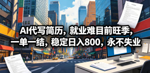 2026 AI简历代写项目：就业旺季灵活变现实战指南