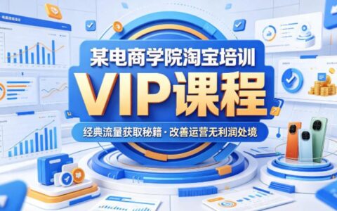 某电商学院淘宝培训VIP课程：实战流量获取策略与利润提升指南（2026年5月）