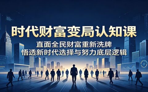 时代财富变局认知课：直面全民财富格局变化，悟透新时代选择与努力底层逻辑