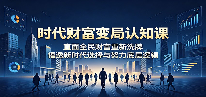 时代财富变局认知课：直面全民财富格局变化，悟透新时代选择与努力底层逻辑