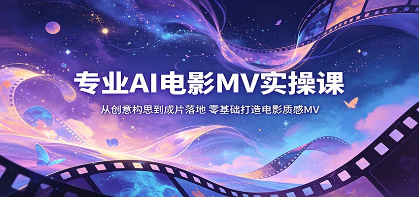 AI电影MV变现实战课：从创意构思到成片落地，零基础打造电影质感MV