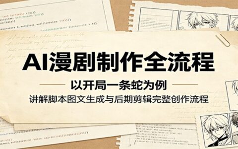 AI漫剧制作全流程：从脚本到剪辑，零基础打造原创爆款