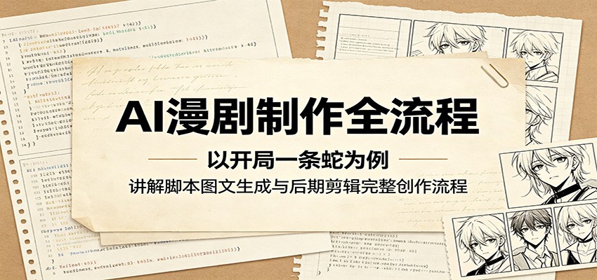 AI漫剧制作全流程：从脚本到剪辑，零基础打造原创爆款