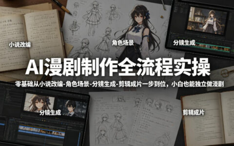 AI漫剧制作全流程实战：零基础从小说改编到剪辑成片，小白独立变现指南