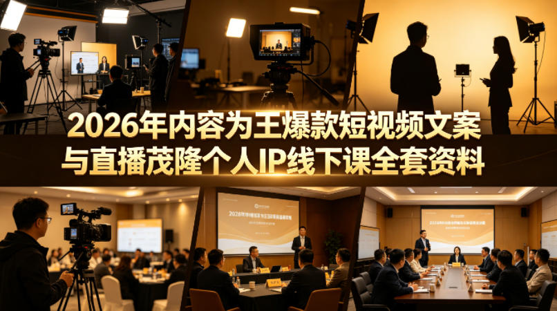2026年短视频文案与直播变现实操：茂隆个人IP课程实战指南