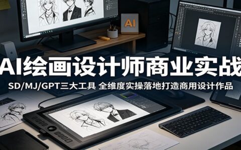 AI绘画商业实战：SD/MJ/GPT三大工具全维度实操落地生成商用设计