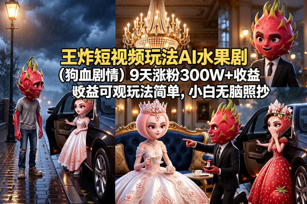 AI短视频剧情项目：高效涨粉与收益策略，新手实操指南详细拆解