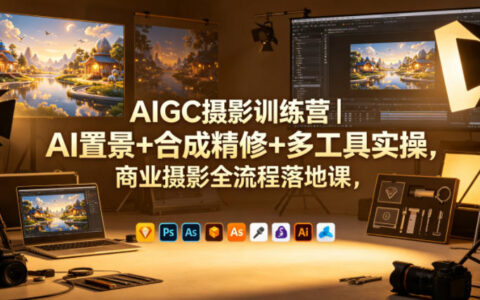 AIGC摄影训练营｜AI置景+合成精修+多工具实操，商业摄影全流程变现指南