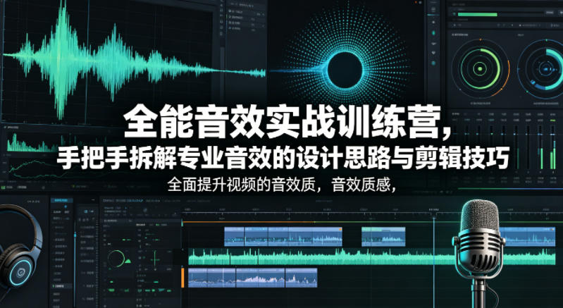 音效变现实战指南：拆解专业设计思路与剪辑技巧，提升视频音效质感与收入潜力