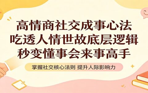 高情商社交变现策略：吃透人情世故底层逻辑，提升懂事会来事实战能力