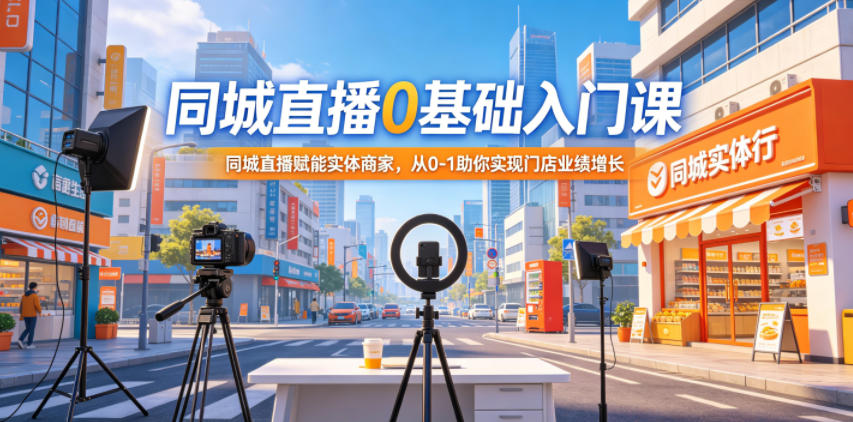 同城直播0基础入门课：赋能实体商家，从0到1门店业绩增长实战指南