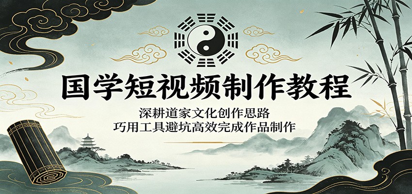 国学短视频制作教程：道家文化创作避坑指南，巧用工具高效出片